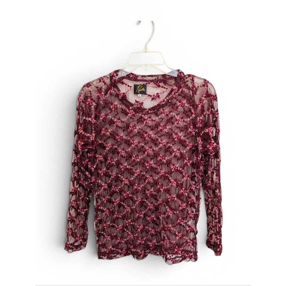 Needles Japanese Mesh Top With Embroidery